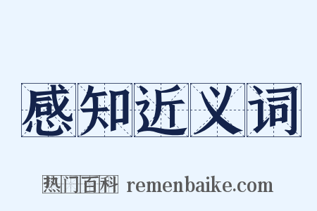 感知近义词是什么意思的图片